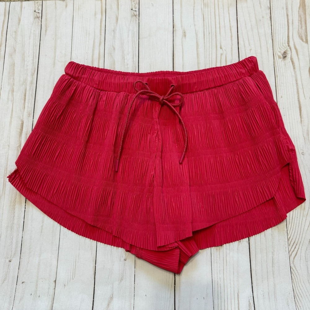 Free People Movement Shirr Enough Shorts Pull On Strawberry Spritz Size Small‎